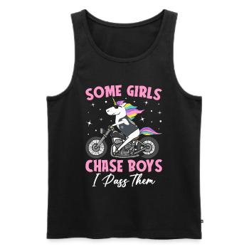 Dirt Bike Girl Weiblicher Dirt Biker - Männer Premium Bio Tank Top - Schwarz - Vorne - Michal (187cm)