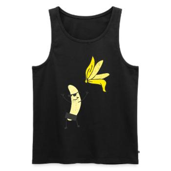 Naked Banana Fruits Fruit Nudism - Men's Premium Organic Tank Top - black - Front - Michal (187cm)