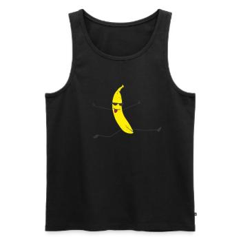 Banana Split Banane Früchte Gesunde Ernährung - Männer Premium Bio Tank Top - Schwarz - Vorne - AI Model Male 178 light (178cm)