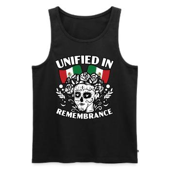 Unified In Remembrance Dia De Muertos - Men's Premium Organic Tank Top - black - Front - AI Model Male 178 light (178cm)
