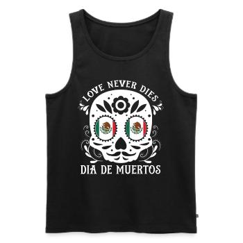 Love never dies dia de muertos Dia De Muertos - Männer Premium Bio Tank Top - Schwarz - Vorne - AI Model Male 178 light (178cm)