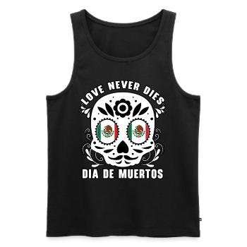 Love never dies dia de muertos Dia De Muertos - Männer Premium Bio Tank Top - Schwarz - Vorne - AI Model Male 178 light (178cm)