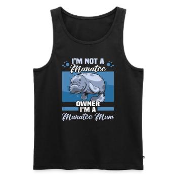Cold Nose Warm Heart Manatee chubby manatee - Men's Premium Organic Tank Top - black - Front - AI Model Male 178 light (178cm)
