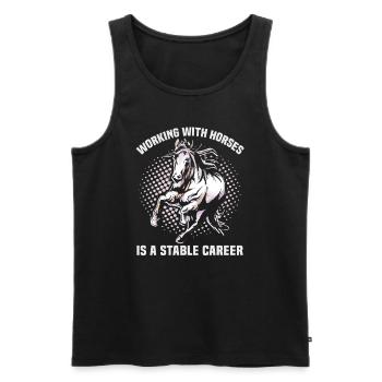 Equestrian and equestrian design for horse lovers - Men's Premium Organic Tank Top - black - Front - Michal (187cm)
