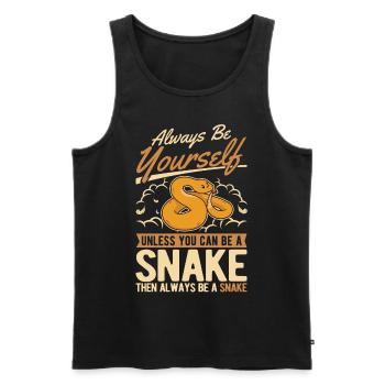 Always Be Yourself Snake Schlange - Men's Premium Organic Tank Top - black - Front - Michal (187cm)