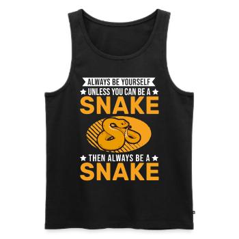 Always Be Yourself Snake Schlange - Men's Premium Organic Tank Top - black - Front - Michal (187cm)