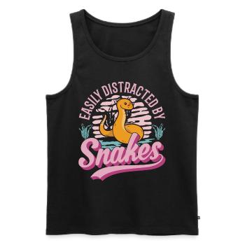 Schlangen Besitzer Kornnatter Natter - Männer Premium Bio Tank Top - Schwarz - Vorne - AI Model Male 178 light (178cm)