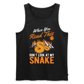 Snake Owner Corn Snake Snake - Men's Premium Organic Tank Top - black - Front - AI Model Male 178 light (178cm)