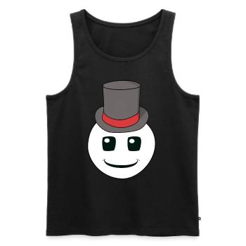 Friendly Cute Emotions Feelings Face Hat - Men's Premium Organic Tank Top - black - Front - Michal (187cm)