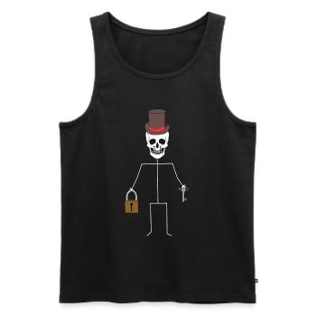 Schloss Herr Geist Gespenst Mitternacht Gespenst - Männer Premium Bio Tank Top - Schwarz - Vorne - AI Model Male 178 light (178cm)