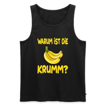 Warum Ist Die Banane Krumm für Männer und Fauen - Männer Premium Bio Tank Top - Schwarz - Vorne - Michal (187cm)