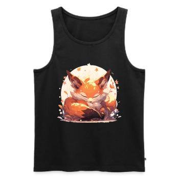 Fuchs Füchse Fuchs Kinder Fuchs Baby Tier Wald - Männer Premium Bio Tank Top - Schwarz - Vorne - AI Model Male 178 light (178cm)