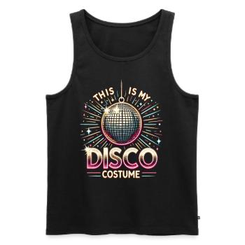 C’est mon costume de disco - Débardeur bio Premium Homme - noir - Devant - AI Model Male 178 light (178cm)