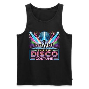 C’est mon costume de disco - Débardeur bio Premium Homme - noir - Devant - AI Model Male 178 light (178cm)