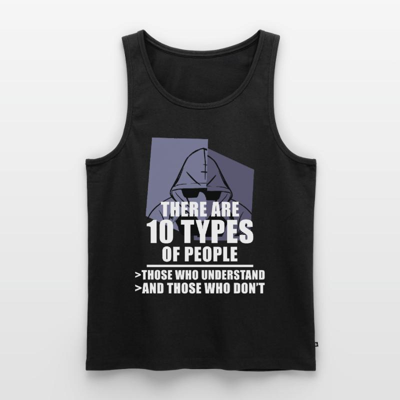 Funny Binary Code Saying Computer Science Programm Männer Premium Bio Tank Top