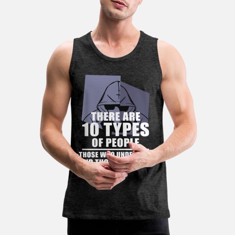 Funny Binary Code Saying Computer Science Programm Männer Premium Bio Tank Top