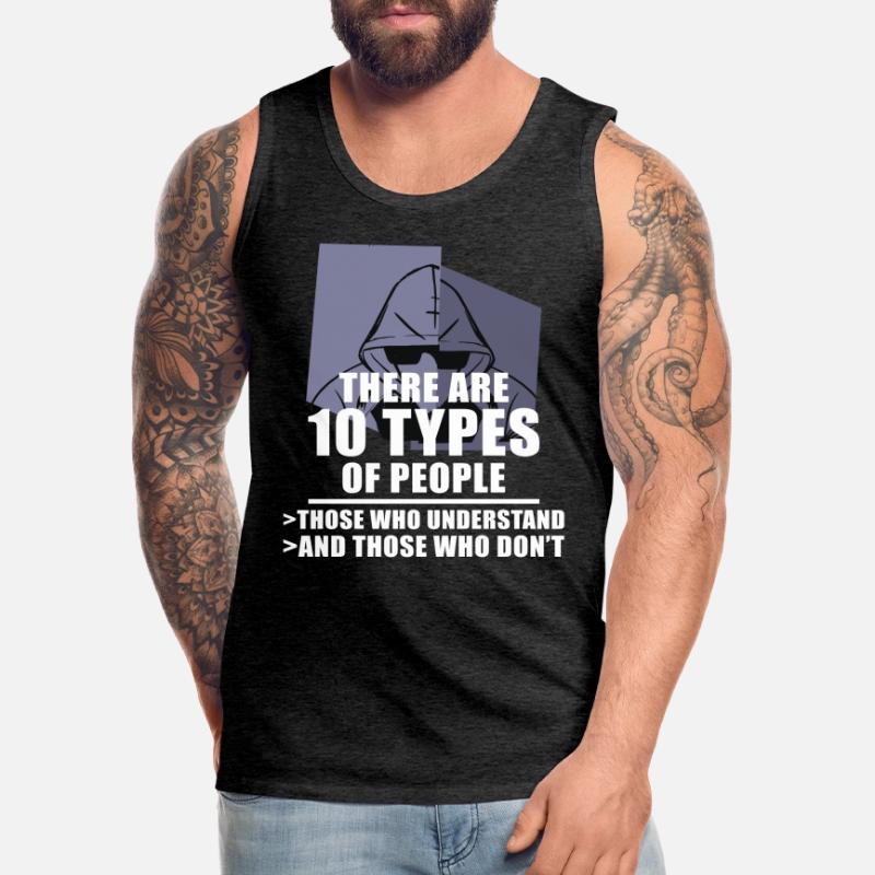 Funny Binary Code Saying Computer Science Programm Männer Premium Bio Tank Top