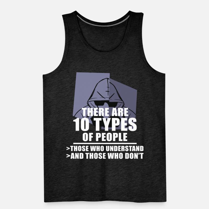 Funny Binary Code Saying Computer Science Programm Männer Premium Bio Tank Top