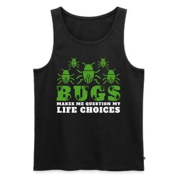 Computer Bugs Binary Codes Funny Programming - Männer Premium Bio Tank Top - Schwarz - Vorne - Michal (187cm)