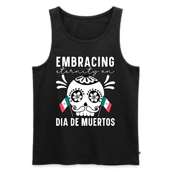 Embrancing Mexico Dia De Muertos - Débardeur bio Premium Homme - noir - Devant - Michal (187cm)