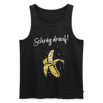 Banana Escalates Fruits Costume De Remplacement Carnaval - Débardeur bio Premium Homme - noir - Devant - AI Model Male 178 light (178cm)