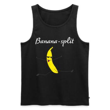 Banana-Split Banane Früchte Turnen Gymnastik - Männer Premium Bio Tank Top - Schwarz - Vorne - AI Model Male 178 light (178cm)