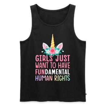 Liberal Feministisch Weiblich - Männer Premium Bio Tank Top - Schwarz - Vorne - Michal (187cm)
