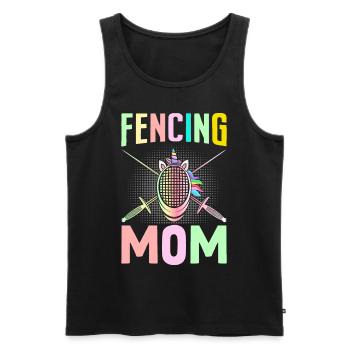 Fencer Foil Saber Girl - Men's Premium Organic Tank Top - black - Front - AI Model Male 178 light (178cm)