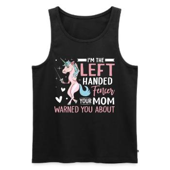 Fechtmädchen - Männer Premium Bio Tank Top - Schwarz - Vorne - Michal (187cm)