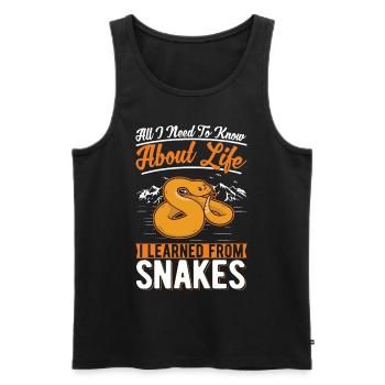 Schlangen Besitzer Schlangenliebhaber - Männer Premium Bio Tank Top - Schwarz - Vorne - AI Model Male 178 light (178cm)