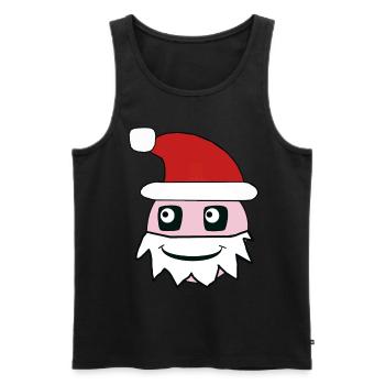 Père Noël Père Noël Père Noël Avent Noël - Débardeur bio Premium Homme - noir - Devant - Michal (187cm)