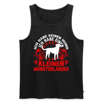 Ich habe einen Kleiner Münsterländer - Männer Premium Bio Tank Top - Schwarz - Vorne - Michal (187cm)
