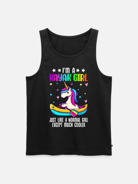 Kayaking Female Kayaker - Men's Premium Organic Tank Top - black