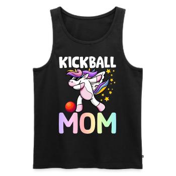 Joueur de kickball - Débardeur bio Premium Homme - noir - Devant - Michal (187cm)