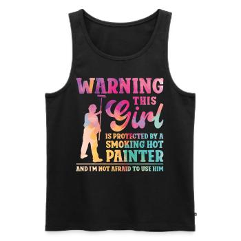 House Painter Decorator Girlfriend - Men's Premium Organic Tank Top - black - Front - AI Model Male 178 light (178cm)