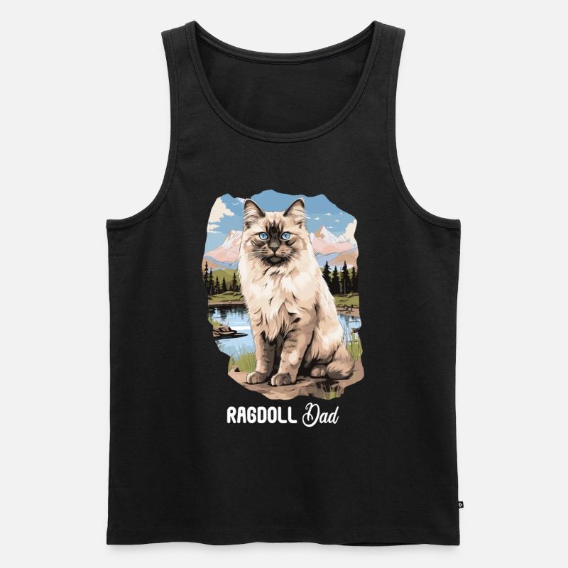 Ragdoll - Männer Premium Bio Tank Top - Schwarz