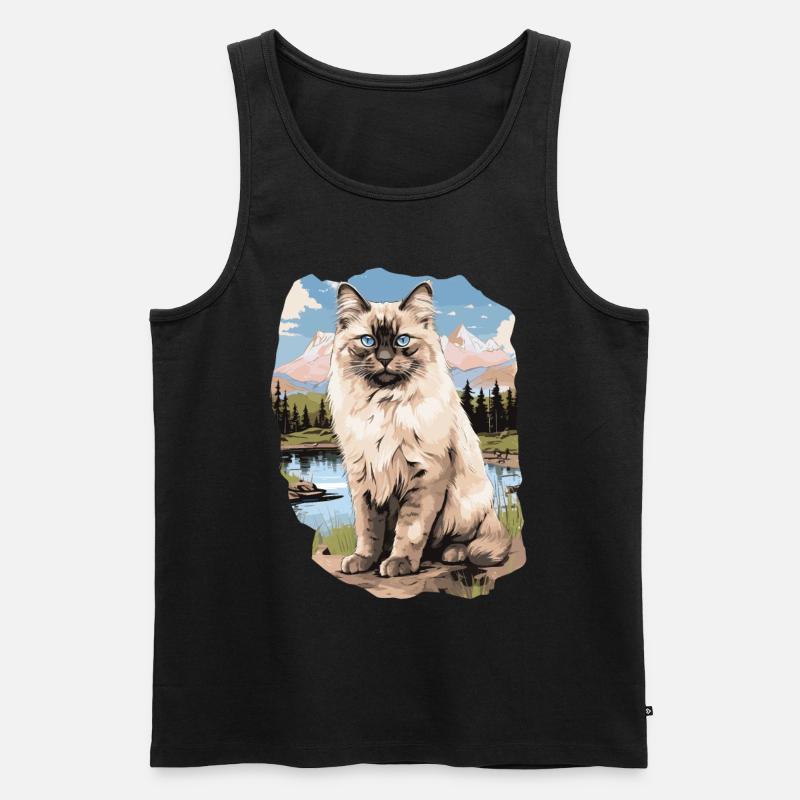 Ragdoll - Männer Premium Bio Tank Top - Schwarz