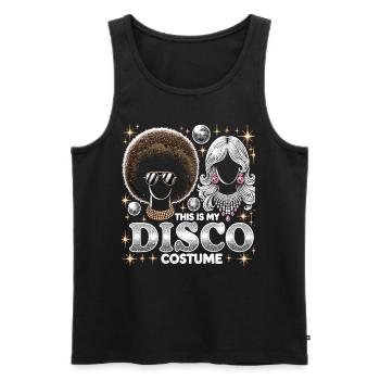 C’est mon costume de disco - Débardeur bio Premium Homme - noir - Devant - AI Model Male 178 light (178cm)