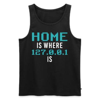 Localhost Programming Computer Scientist Funny Pro - Männer Premium Bio Tank Top - Schwarz - Vorne - AI Model Male 178 light (178cm)