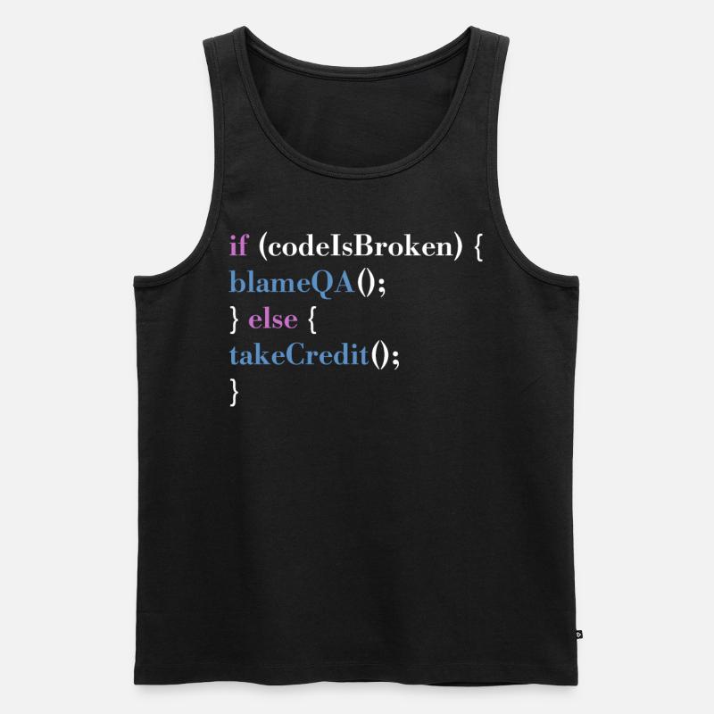 Programmer QA Saying Computer Programming - Männer Premium Bio Tank Top - Schwarz