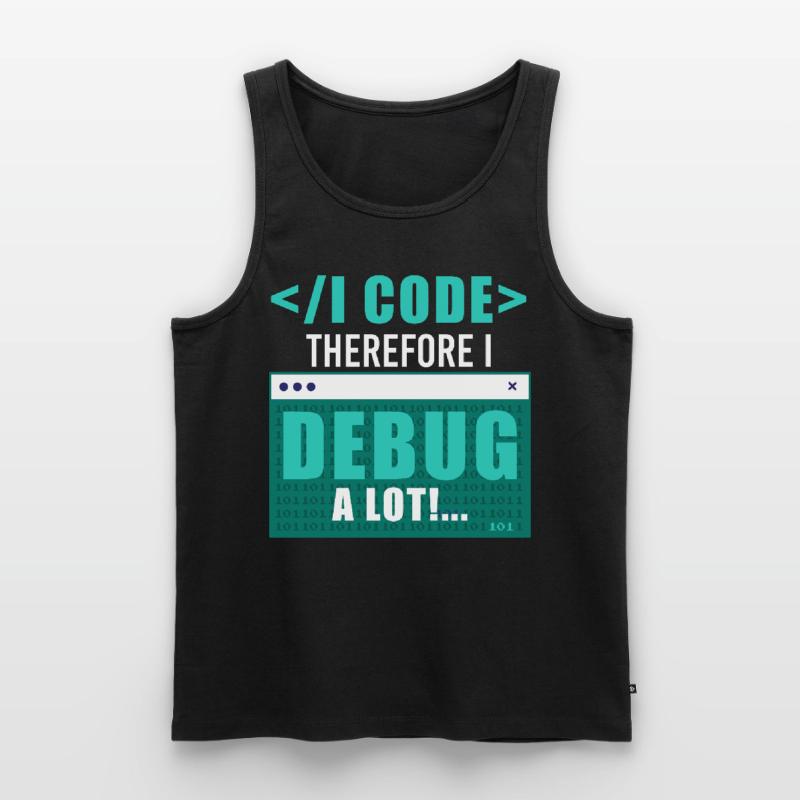 I Code Therefore I Debug Programming Computer Prog Männer Premium Bio Tank Top