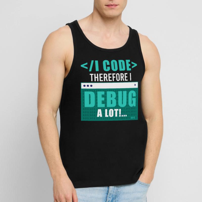 I Code Therefore I Debug Programming Computer Prog Männer Premium Bio Tank Top