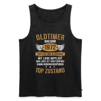 52. Geburtstag Mann Frau Geburtstagsgeschenk 1972 - Männer Premium Bio Tank Top - Schwarz - Vorne - Michal (187cm)