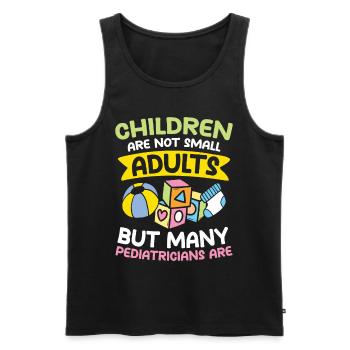 Children Are Not Small Adults Pediatricians Are - Männer Premium Bio Tank Top - Schwarz - Vorne - AI Model Male 178 light (178cm)