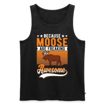 Moose Gift Moose Antlers Scandinavia - Men's Premium Organic Tank Top - black - Front - AI Model Male 178 light (178cm)