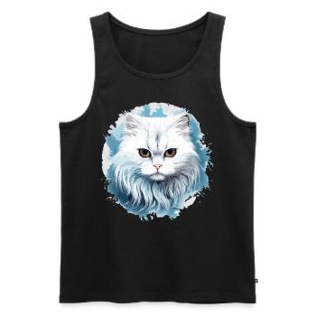 Persian Cat Perser Katze - Männer Premium Bio Tank Top - Schwarz - Vorne - Michal (187cm)