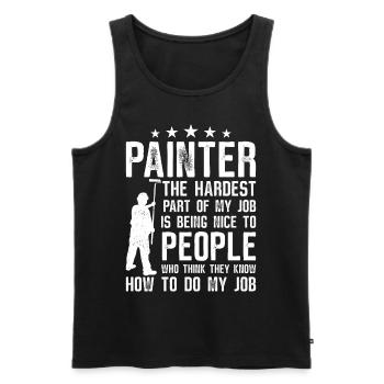 House Painter Decorator Painter - Männer Premium Bio Tank Top - Schwarz - Vorne - AI Model Male 178 light (178cm)