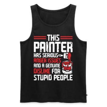 House Painter Decorator This - Men's Premium Organic Tank Top - black - Front - AI Model Male 178 light (178cm)