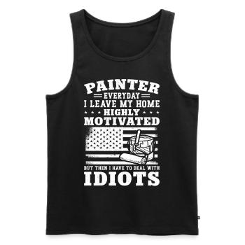 House Painter Decorator Painter - Männer Premium Bio Tank Top - Schwarz - Vorne - AI Model Male 178 light (178cm)