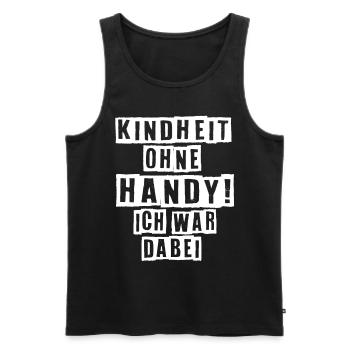 Kindheit Ohne Handy Ich War Dabei 90er Jahre - Männer Premium Bio Tank Top - Schwarz - Vorne - Michal (187cm)